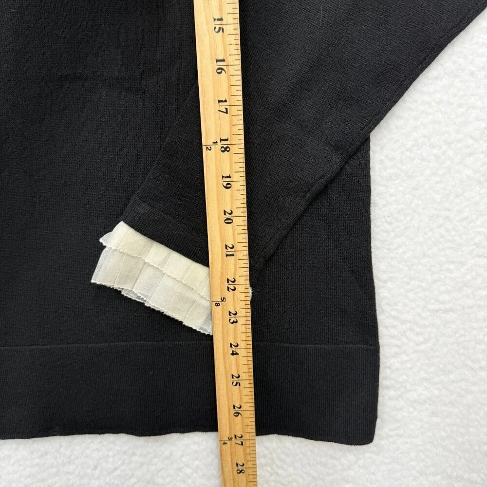 Perfect Carson‎ Kressley Sweater Blouse Insert Silk Cashmere Office Womens M